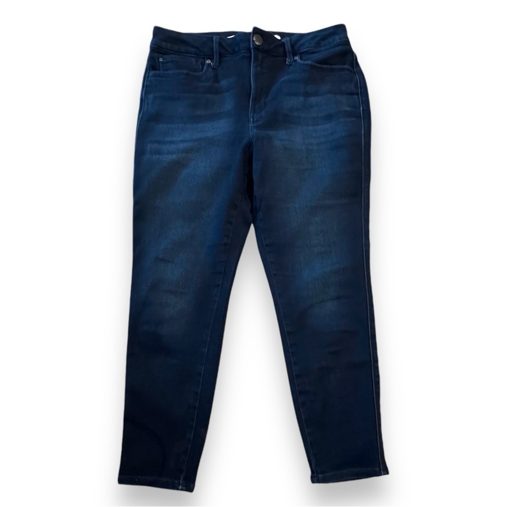 SEVEN7 Size 12 Skin-Fit Denim Classic Wash High Rise Skinny Crop Jeans